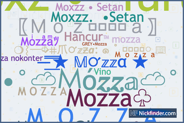 Spitznamen und stilvolle Namen für Mozza - Nickfinder.com