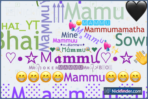 Apodos y nombres elegantes para Mammu - Nickfinder.com