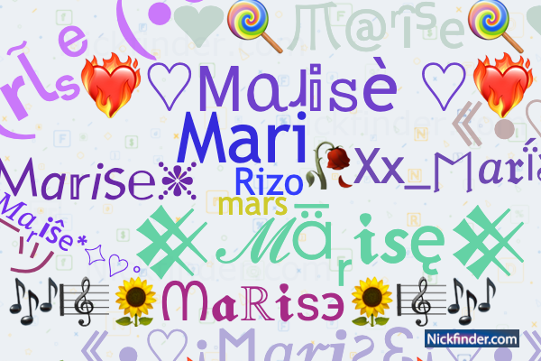 Nicknames for Marise: Rizo, ~Marise~