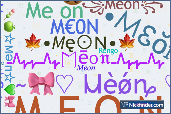 Никнеймы и стильные имена для Meon - Nickfinder.com
