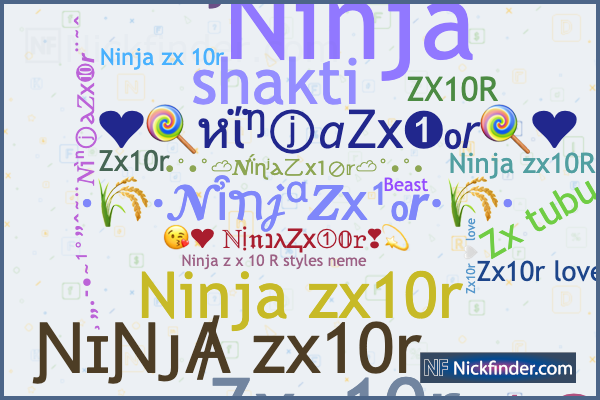 Nicknames for NinjaZx10r: 𝐍𝐢𝐧𝐣𝐚 𝐙𝐱10𝐫
