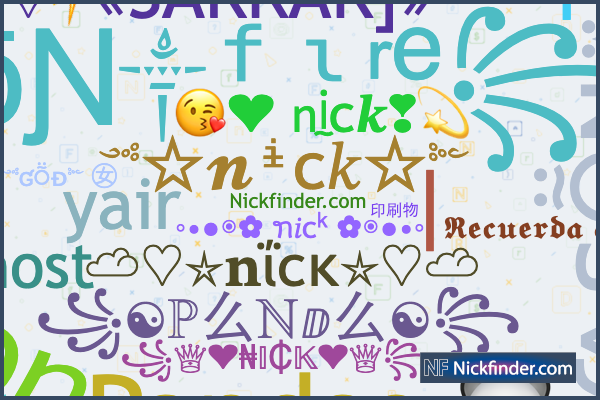 Nicknames for Niks: ༺꧁ ❈ Nik's ❈ ꧂ ༻, ☆彡ɴɪᴋⓢ彡☆, : )ㅤᎷㅤ333, PISTOLA, >:V