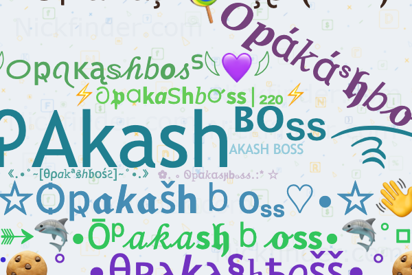 Nicknames and stylish names for Opakashboss - Nickfinder.com