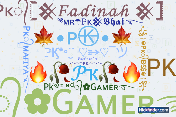 Никнеймы для PK: Pk༄ᶦᶰᵈ᭄✿Gᴀᴍᴇʀ࿐, ༄pᴋ᭄✿Gᴀᴍᴇʀ࿐, ༄ᴍʀ