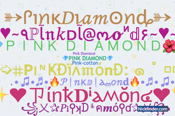 Name of pink on sale diamond