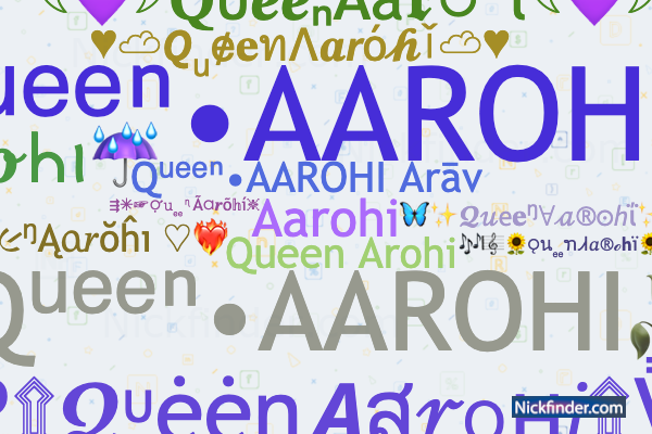 Aarohi name sticker