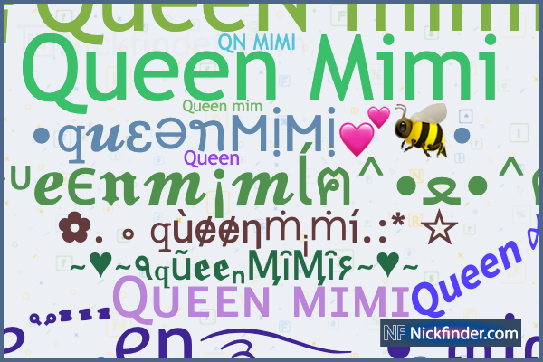 Nicknames for Myqueen: 🔐💖My qůëęñ💖🔐, ꧁༒♛myQueen ♛༒꧂,  ᴹʸQᥙᥱ֟፝ᥱnﮩ٨ـﮩﮩ٨ـ🌱, ｡☆👑Mʏ Qᴜᴇᴇɴ👑, 👑Mʏ Qᴜᴇᴇɴ❤️💍