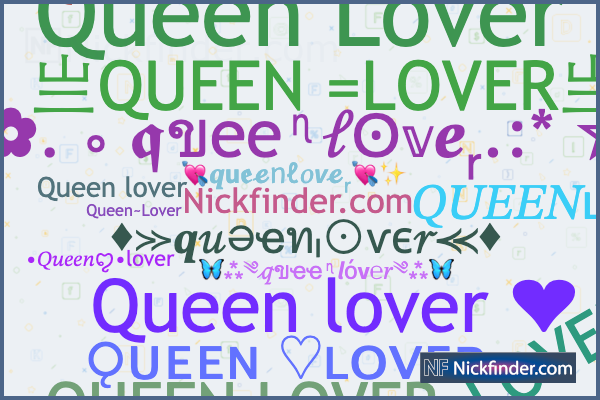 Nicknames for Myqueen: 🔐💖My qůëęñ💖🔐, ꧁༒♛myQueen ♛༒꧂,  ᴹʸQᥙᥱ֟፝ᥱnﮩ٨ـﮩﮩ٨ـ🌱, ｡☆👑Mʏ Qᴜᴇᴇɴ👑, 👑Mʏ Qᴜᴇᴇɴ❤️💍