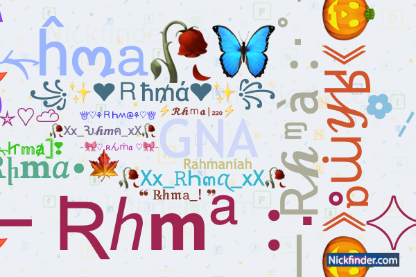 Nicknames and stylish names for Rhma - Nickfinder.com