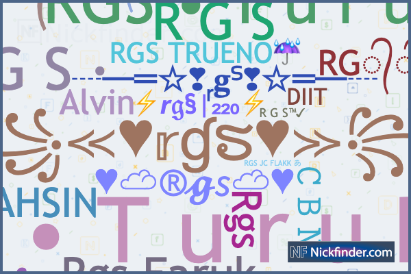 Apodos y nombres elegantes para Rgs - Nickfinder.com