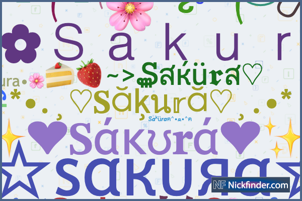 Soprannomi e nomi di stile per Sakura - Nickfinder.com