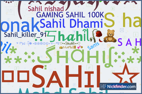 Shahil के लिए उपनाम: ➳ᴹᴿ°᭄ꢺahil