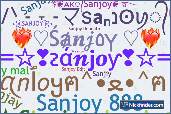 完売 Nicknames for ☙𝕾𝖆𝖓𝖏𝖔ყ ༆❦ᴀᴋ᭄Sanjoy❦࿐, Sanjoy: ビルディバイド