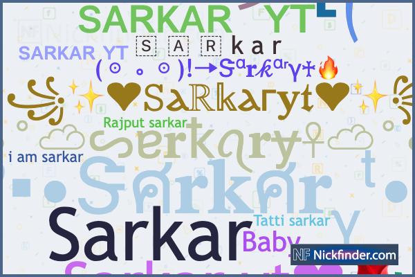 Spitznamen und stilvolle Namen für Sarkaryt - Nickfinder.com