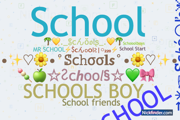 Nicknames for Schools: School, School friends, Mimi