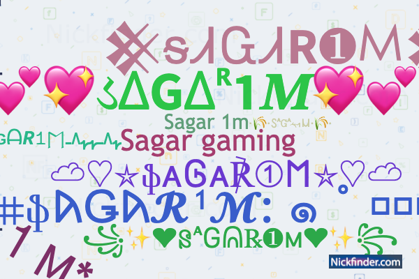 Nicknames for SAGAR1M: SAGAR 1M 모, SAGAR 1M!, Sagar 1M