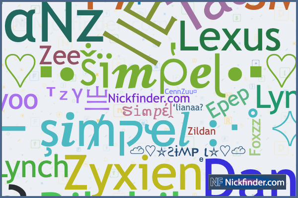 ♡^^) Nicknames for Simpel: F o x z z, ×͜× Ryoo ᵀᶻᵞ亗, Lynxx