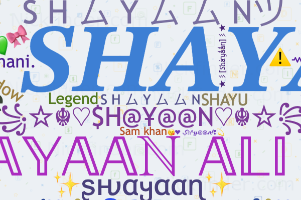 Shayan Name Logo