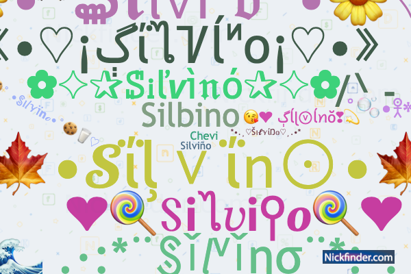 Silvinoのニックネームとスタイリッシュな名前 - Nickfinder.com