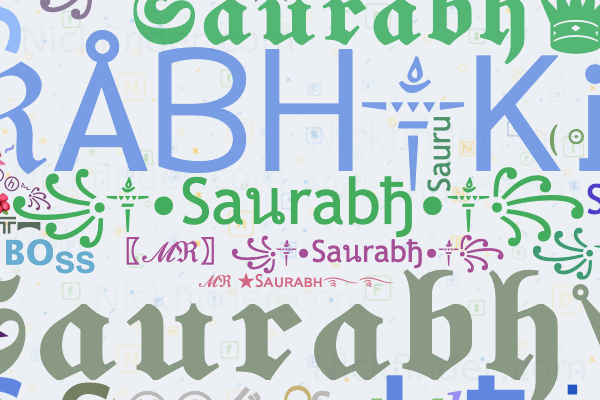 Nicknames for Saurabh: ꧁༒•Saนrabђ•༒꧂, 〖ℳℜ〗꧁༒•Saนrabђ 