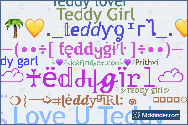 Teddy deals girls name