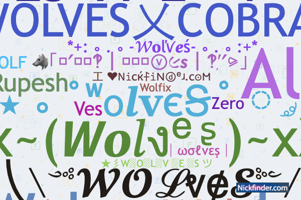 Nicknames for Wolfgod: ❌❌ᙡѺᒪℱ⌁ᴳᵒᵈ一德, 👑Wolf.God👑, ᙡѺᒪℱⒼⓄⒹ❚·══·❚, ᴡʜɪᴛᴇ  ꧁ᙡѺᒪℱ꧂god, ꧁ᙡѺᒪℱ꧂ᴳᵒᵈ一德