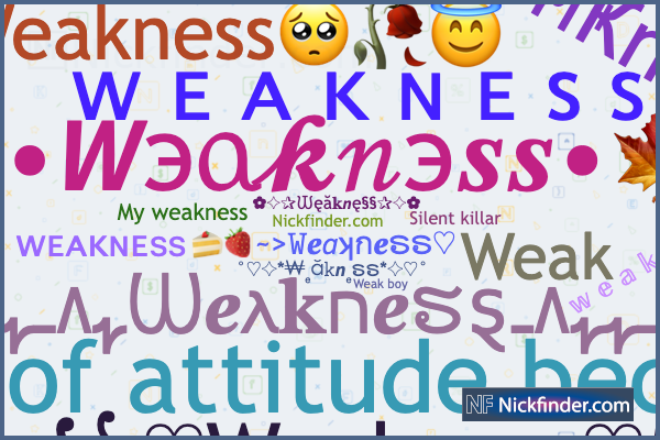 weakness word