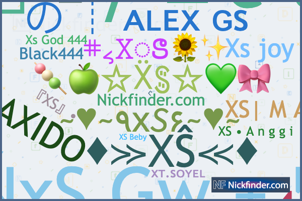 Nicknames for XS: 『XS』v̸ᴇɴᴏᴍツ, X̷S̷ ◦ ϟ ZL₳T₳N