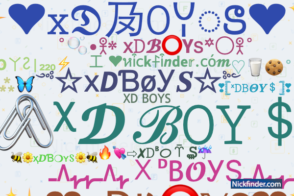 Contac ‎– Wha Dat Boy Name Nicknames for XDBOYS: ☆彡[XD BOYS]彡☆, XD_LIKU_18, ⚠️XD