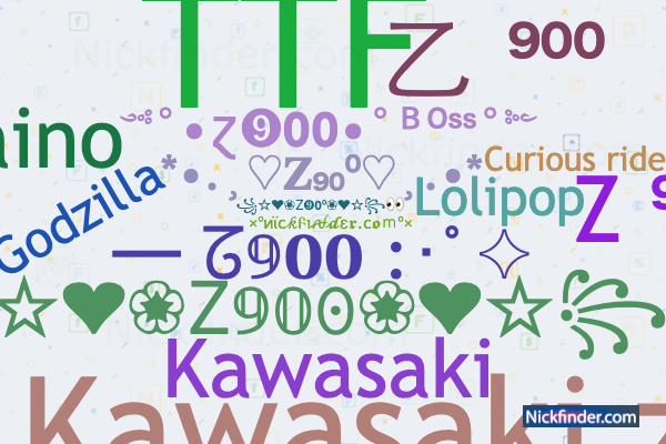 Z900 के लिए उपनाम: 乙 ⁹⁰⁰, Kawasaki, Z900Łoͥveͣrͫ•ʏᴛ
