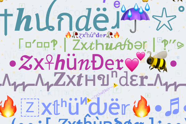 ♡ Nicknames for Zxthunder: Zx Tʜᴜɴᴅᴇʀ ⚡, Zx_ thunder, ZX