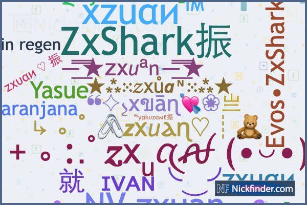 Nicknames for Zxuan: ᶰᵛzχυαи振, zχυαи ♡ 振, tz•zχυαи 小敢, 我 