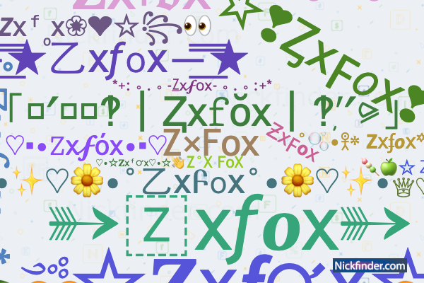 Nicknames for Zxfox: Zx Fox, Zx sunu, Only. Sunu, Xz AdIt