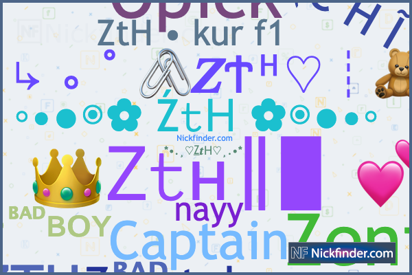 Nicknames for ZtH: ƵTH•ᴮᴬᴰʙᴏʏ, ZTH TANVIR, ZTH KECILL
