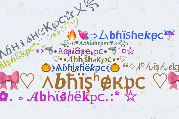 Nicknames for Abhishekpc: Abhishek 모, ꧁ABHISHEK꧂pc