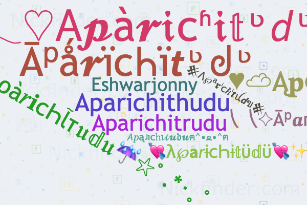 nickfinder names for aparichitudu