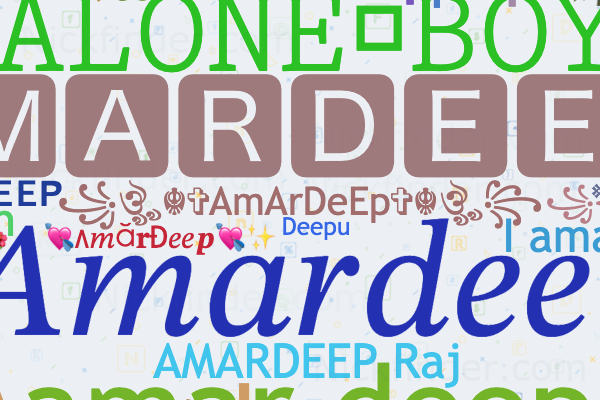 Nicknames for Amardeep: ꧁❤️𝐴𝑚𝑎𝑟𝑑𝑒𝑒𝑝
