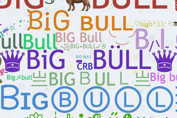 Nicknames for Bigbull: ꧁༒♛BiG - BÜLL♛༒꧂, Bɪɢ ʙᴜʟʟ, ꧁BIG•BULL