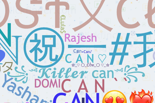 Nicknames for Can: ᶜᵃⁿ, ₡ᗑℕ㊗一#我爱, Cⱥn