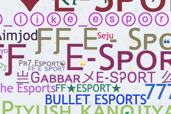 Nicknames for Ffesport: ☆ƑƑㅤᎬ-Sᴘᴏʀᴛ☯, ƑƑ Ꭼ