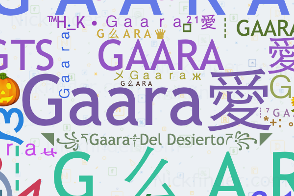 Apodos para Gaara: Gaara愛, GTSㅤGAARAㅤ愛, G 么 A R A, 彡