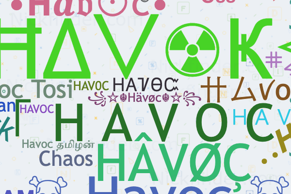 Nicknames for Havoc: ꧁☆☬Hävøc☬☆꧂, ᎻᎪᏤᎾᏨ