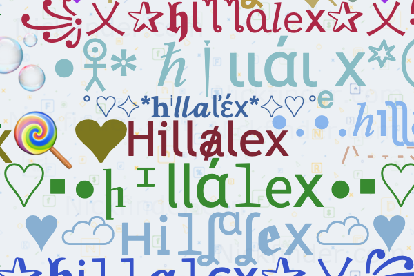Surnoms et noms élégants pour Hillalex - Nickfinder.com