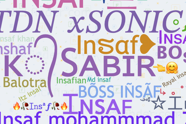 Apodos para Insaf: Inຮαf❥, Sᴋ᭄Sᴀʙɪʀᴮᴼˢˢ Apodos para Insaf: Inຮαf❥, Sᴋ᭄Sᴀʙɪʀᴮᴼˢˢ