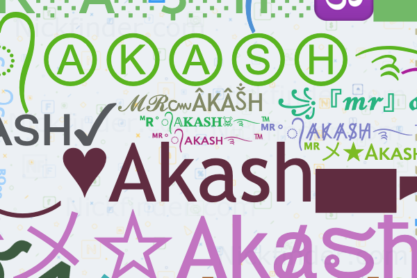 Akash Stylish Names to Copy and paste