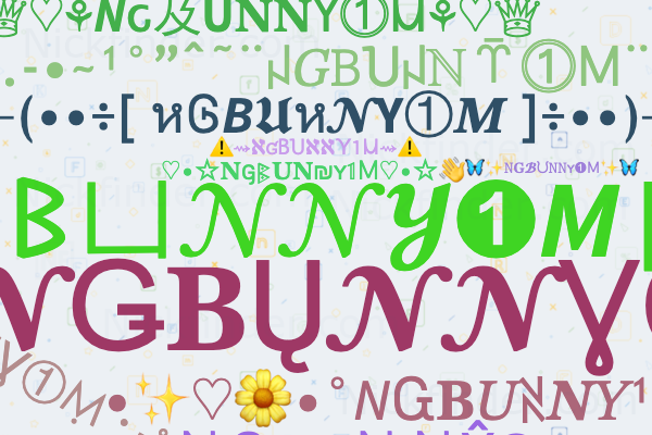 ♡ Nicknames for NGBUNNY1M: ÑG BUNNY 1M, ZXㅤMACRO ⚡, Ng bunny