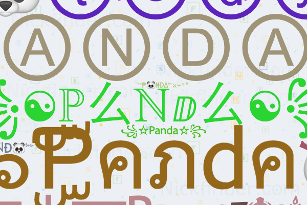 Nicknames and stylish names for Panda - Nickfinder.com