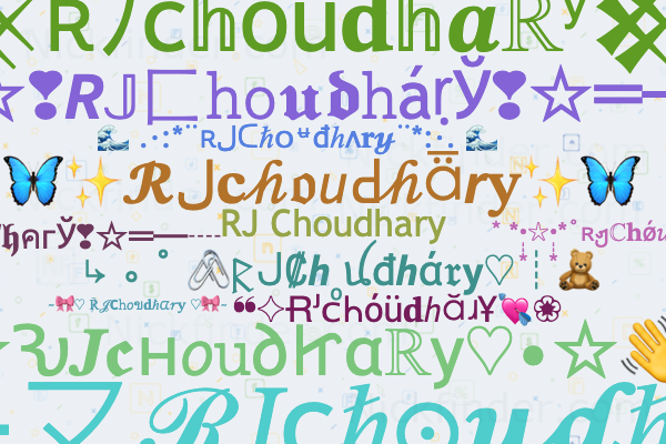 Nicknames For Rjchoudhary: Rj Choudhary, Rj Choudhary