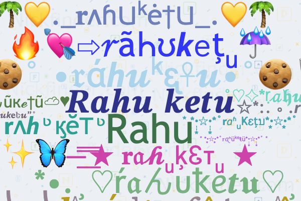 Apodos y nombres elegantes para Rahuketu - Nickfinder.com