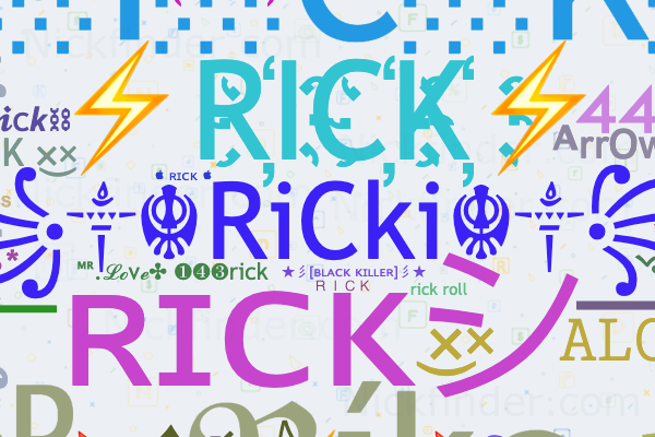 ♫ Никнеймы для Rick: ꧁༒☬RiCki☬༒꧂, ʀɪᴄᴋシ, ⚡R҉IC҉K҉